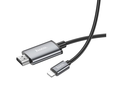 Перехідник HOCO UA27 HD on-screen cable iP to HDTV Metal Gray (6942007619011)