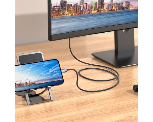 Перехідник HOCO UA27 HD on-screen cable iP to HDTV Metal Gray (6942007619011)