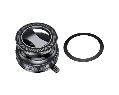 Автотримач для телефона HOCO H92 High vacuum suction cup magnetic holder(universal) Black Metal Gray (6942007663861)