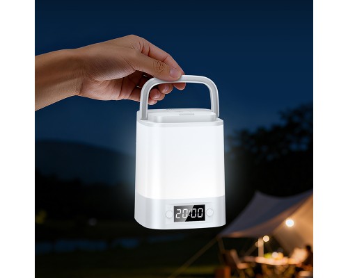 Світильник HOCO HX15 1.5W. 1200 mAh. Smart clock night light White (6942007671842)