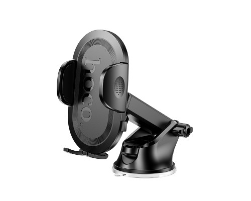 Автотримач для телефона HOCO H54 Brusco ultra-thin push-type car holder(center console) Black (6942007630559)