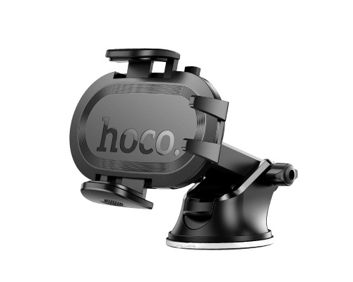 Автотримач для телефона HOCO H54 Brusco ultra-thin push-type car holder(center console) Black (6942007630559)