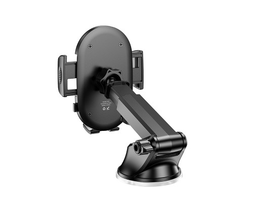 Автотримач для телефона HOCO H54 Brusco ultra-thin push-type car holder(center console) Black (6942007630559)
