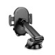 Автотримач для телефона HOCO H54 Brusco ultra-thin push-type car holder(center console) Black (6942007630559)