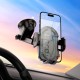 Автотримач для телефона HOCO H54 Brusco ultra-thin push-type car holder(center console) Black (6942007630559)