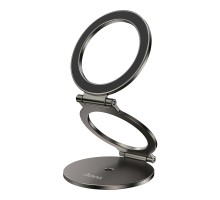 Автотримач для телефона HOCO H102 Whale magnetic ring holder(multi-scene) Metal Grey (6942007674478)