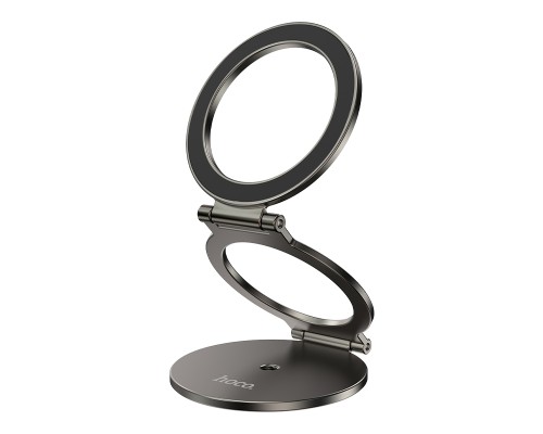 Автотримач для телефона HOCO H102 Whale magnetic ring holder(multi-scene) Metal Grey (6942007674478)