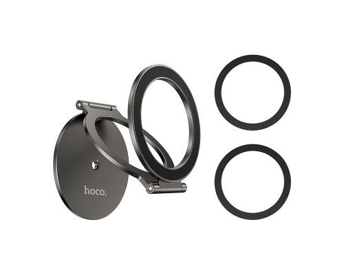 Автотримач для телефона HOCO H102 Whale magnetic ring holder(multi-scene) Metal Grey (6942007674478)