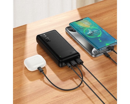 Зовнішній акумулятор HOCO J159A Essence 22.5W+PD20W fully compatible power bank(20000mAh) Black (6942007673587)