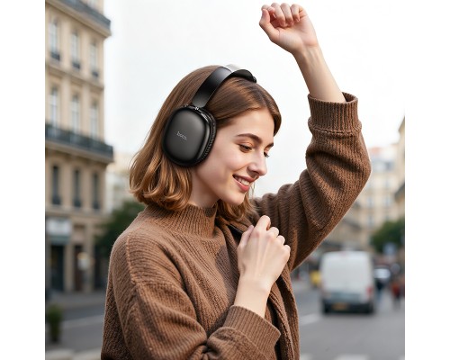 Бездротові накладні навушники HOCO W73 Graceful BT headphones(App) Black (6942007674867)