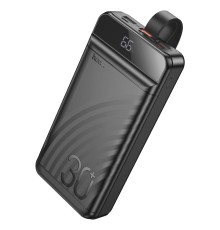 Зовнішній акумулятор HOCO J123B Element 22.5W+PD20W fully compatible power bank with digital display(30000mAh) Black (6942007612081)