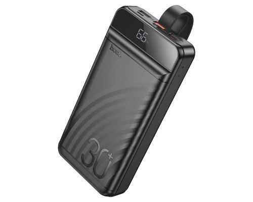 Зовнішній акумулятор HOCO J123B Element 22.5W+PD20W fully compatible power bank with digital display(30000mAh) Black (6942007612081)