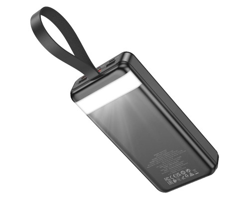 Зовнішній акумулятор HOCO J123B Element 22.5W+PD20W fully compatible power bank with digital display(30000mAh) Black (6942007612081)