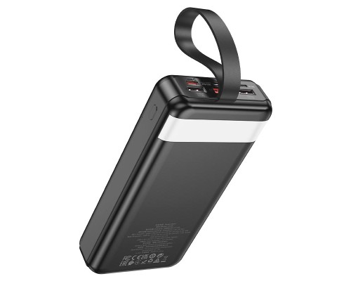 Зовнішній акумулятор HOCO J123B Element 22.5W+PD20W fully compatible power bank with digital display(30000mAh) Black (6942007612081)