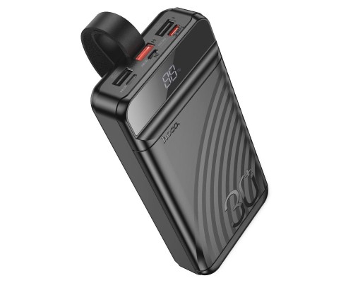 Зовнішній акумулятор HOCO J123B Element 22.5W+PD20W fully compatible power bank with digital display(30000mAh) Black (6942007612081)