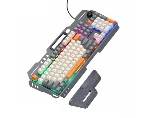 Клавіатура HOCO DI98 Murphy 3-color wired keyboard(Ukrainian version) Star Gray (6942007674232)