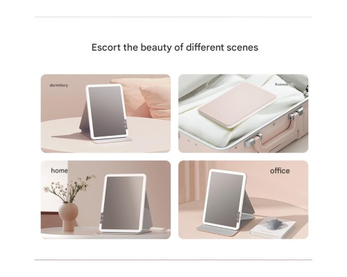 Дзеркало для макіяжу Xiaomi DOCO 11 " Daylight Portable Flat Mirror Pro Pink (FM008P)