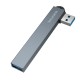 USB-хаб BOROFONE FH1 4-in-1 converter(USB to USB2.0*3+USB3.0) Metal Gray (6941991126116)