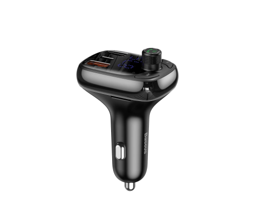 АЗП з FM-модулятором Baseus T Shaped S-13 Car Bluetooth MP3 Player (PPS Fast Charger Edition) Black (CCMT000101)