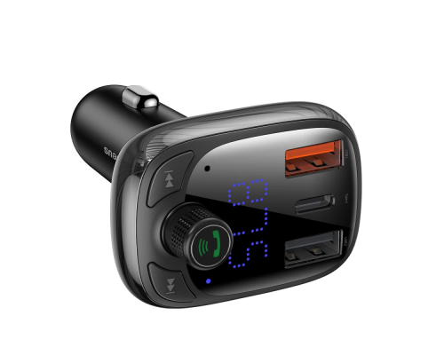 АЗП з FM-модулятором Baseus T Shaped S-13 Car Bluetooth MP3 Player (PPS Fast Charger Edition) Black (CCMT000101)