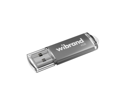 Флеш-накопичувач Wibrand USB 2.0 Cougar 4Gb Silver (WI2.0/CU4P1S)