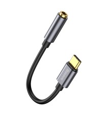 Кабель-перехiдник Baseus Type-C Male to 3.5mm Female Adapter L54 Deep Grey (CATL54-0G)