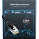 Кабель UGREEN NW102 Cat 6 U/UTP Lan Flat Cable 15m (Black)(UGR-50180) (UGR-50180)