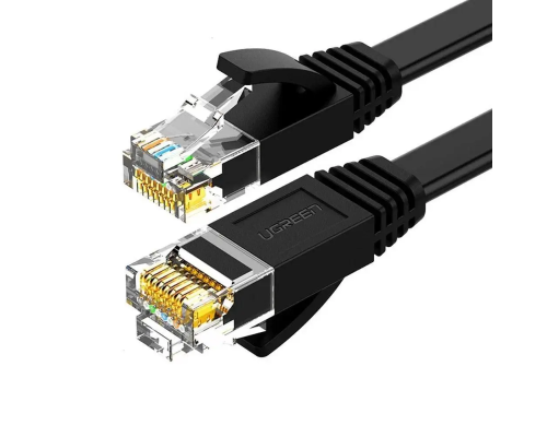 Мережевий кабель UGREEN Cat 6 U/UTP Lan Flat Cable 1m (Black) (UGR-50173)
