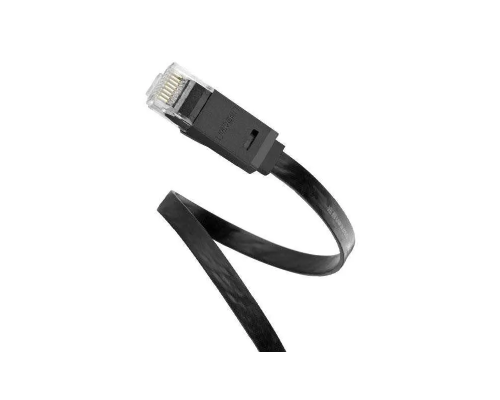 Мережевий кабель UGREEN Cat 6 U/UTP Lan Flat Cable 1m (Black) (UGR-50173)