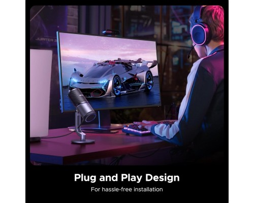 Мікрофон настільний UGREEN CM769 Desktop RGB 24-bit 96kHz ANS (USB-A) Вark Пray (UGR-35629)