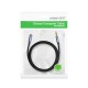 Аудіокабель UGREEN AV118 3.5mm Male to 3.5mm Female Extension Braid 1m Black (UGR-40673)