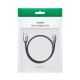 Кабель UGREEN US288 USB-A 2.0 to USB-C Cable Nickel Plating Aluminum Braid 0.25m (Black) (UGR-60124)