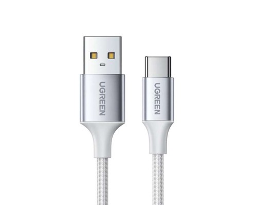 Кабель UGREEN US288 USB-A 2.0 to USB-C Cable Nickel Plating Aluminum Braid 1m (White) (UGR-60131)