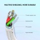 Кабель UGREEN US288 USB-A 2.0 to USB-C Cable Nickel Plating Aluminum Braid 1m (White) (UGR-60131)