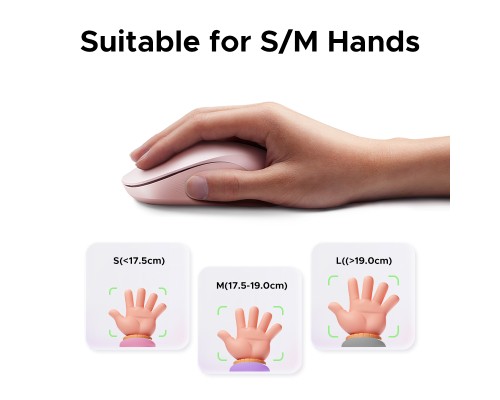 Маніпулятор миша бездротова UGREEN M331 Multi-mode Wireless Mouse Pink (UGR-65625)