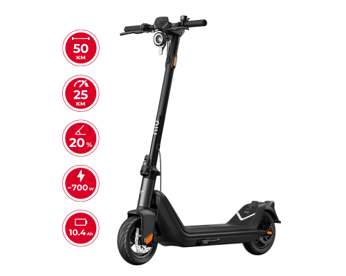 Електросамокат NIU KQi3 Pro Black 9.5", 350(700)W, 10.4Ah, 50km, 25km/h, 20%, App, 20,3 kg (K3P31EB1E11)