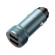 Автомобільний зарядний пристрій HOCO Z49 Level dual port car charger Metal Gray (6931474795618)