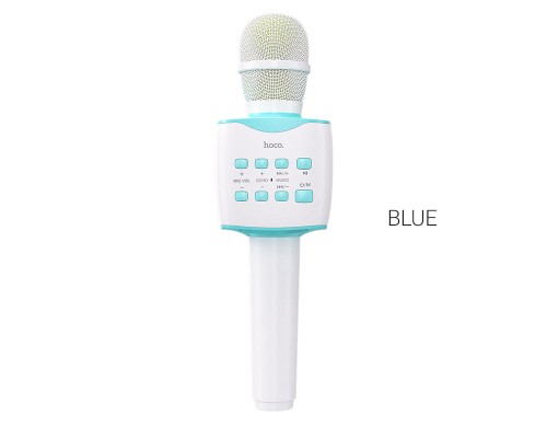 Портативна колонка-мікрофон HOCO BK5 Cantando karaoke microphone, 5W, Blue (6931474742308)