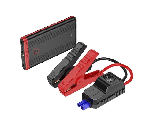 Автомобільний пуско-зарядний пристрій HOCO QS5 Refined intelligent emergency start-up power bank (6000mAh) Black (6942007643689)