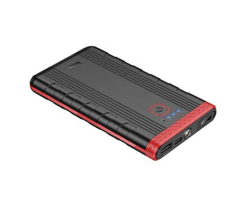 Автомобільний пуско-зарядний пристрій HOCO QS5 Refined intelligent emergency start-up power bank (6000mAh) Black (6942007643689)