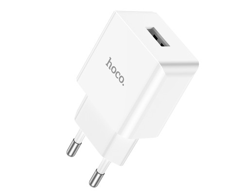 Мережевий зарядний пристрій HOCO C106A Leisure single port charger 10,5W White (6931474783882)