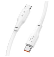 Кабель HOCO X93 Type-C to Type-C 240W, 1m, TPE, TPE connectors, White (6931474790736)