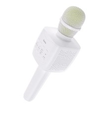 Портативна колонка-мікрофон HOCO BK5 Cantando karaoke microphone, 5W, White (6931474742292)