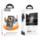 Автотримач для телефона з БЗП HOCO HW7 Transparent Discovery Edition wireless fast charging car holder(air outlet) Metal Gray (6942007608145)