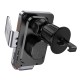 Автотримач для телефона з БЗП HOCO HW7 Transparent Discovery Edition wireless fast charging car holder(air outlet) Metal Gray (6942007608145)