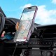 Автотримач для телефона з БЗП HOCO HW7 Transparent Discovery Edition wireless fast charging car holder(air outlet) Metal Gray (6942007608145)