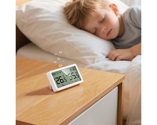 Термогігрометр HOCO HX42 indoor electronic alarm clock thermometer and hygrometer (6942007661270)