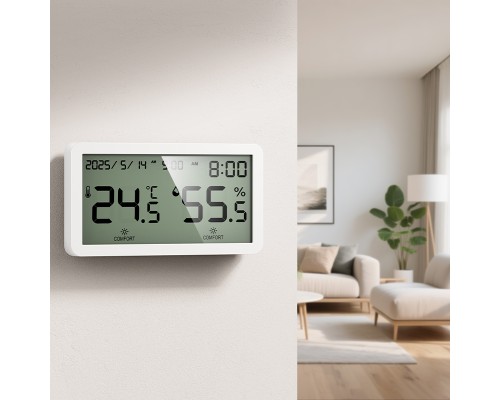 Термогігрометр HOCO HX42 indoor electronic alarm clock thermometer and hygrometer (6942007661270)