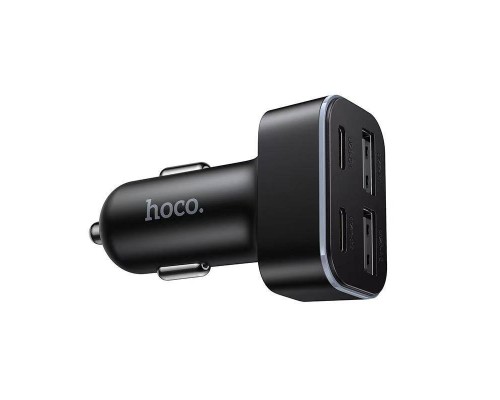 Автомобільний зарядний пристрій HOCO Z63 Barry four-port car charger Black (6942007666206)