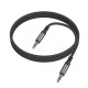 Аудіокабель BOROFONE BL24 3.5mm male to 3.5mm male, nylon braid, 1m, Metal Grey (6941991118968)